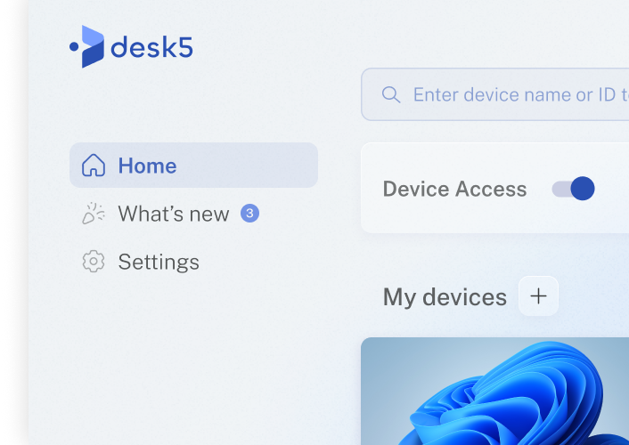 Device list screenshot