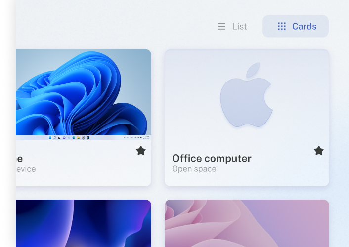 Device list screenshot